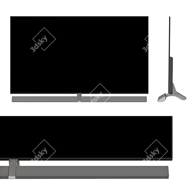 Panasonic 77" 4K PRO HDR OLED TV 3D model image 7