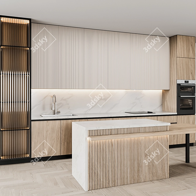 Sleek & Stylish Kitchen Modern59 3D model image 3