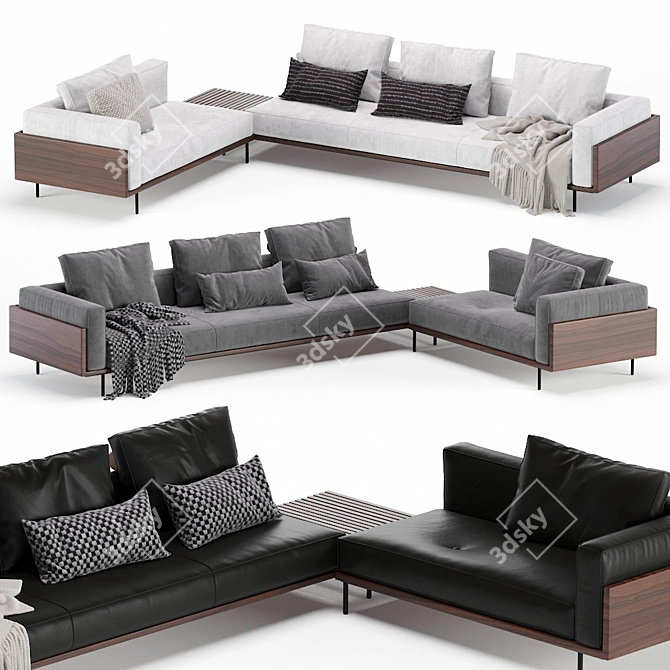 Modern Brasilia Sofa by Minotti 3D model image 1