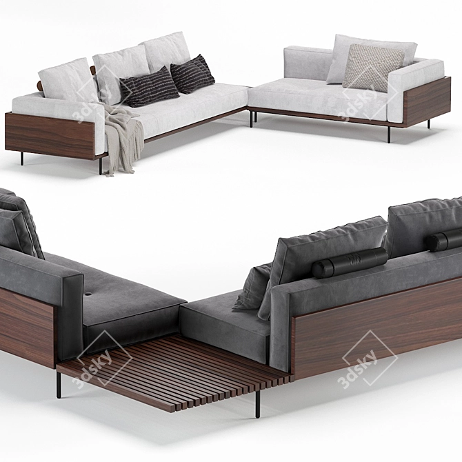 Modern Brasilia Sofa by Minotti 3D model image 2