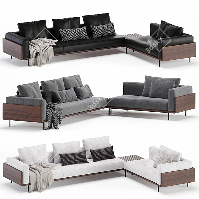 Modern Brasilia Sofa by Minotti 3D model image 5