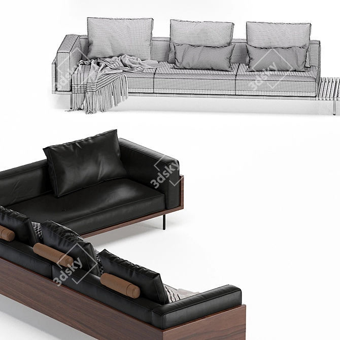 Modern Brasilia Sofa by Minotti 3D model image 7