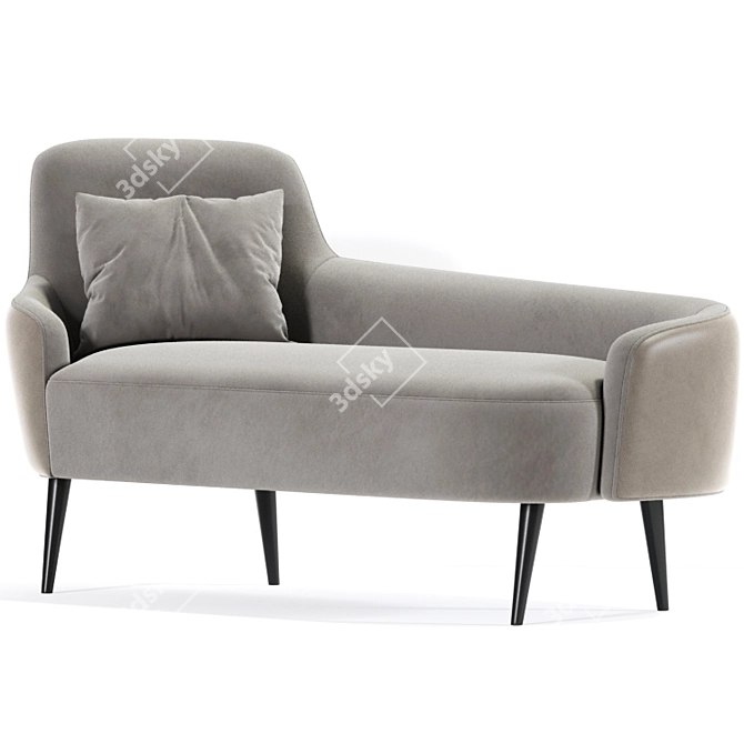 Comfortable Ikea Singoalla Chaise 3D model image 2