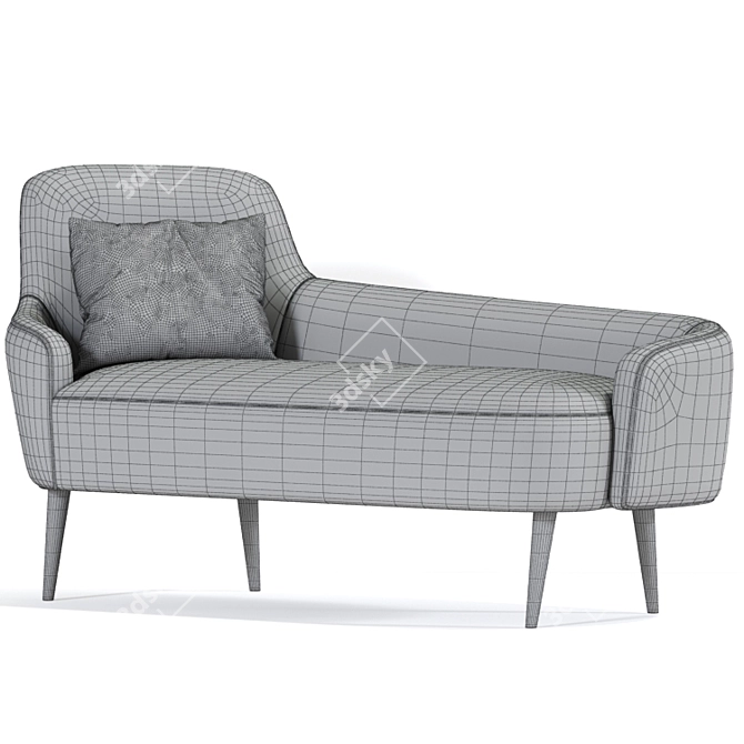 Comfortable Ikea Singoalla Chaise 3D model image 3