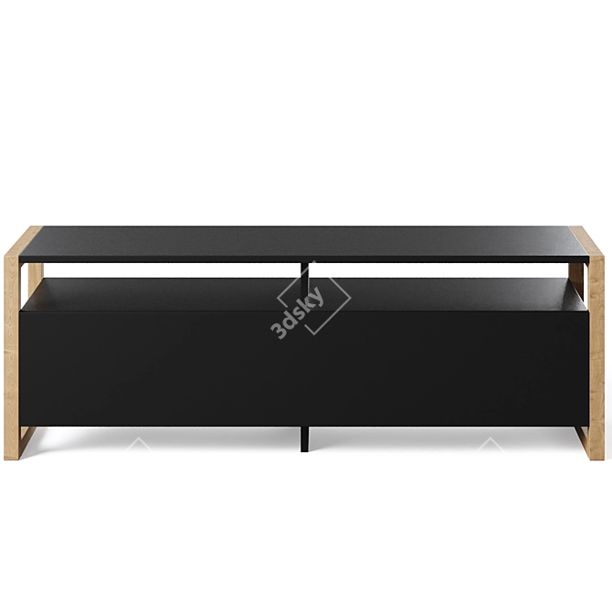 Sleek Compo TV Unit: Push-To-Open 3D model image 2