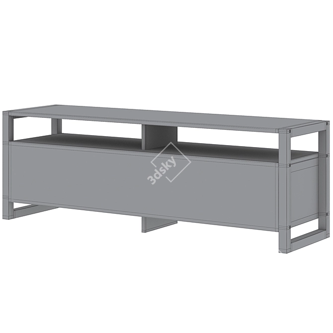 Sleek Compo TV Unit: Push-To-Open 3D model image 3