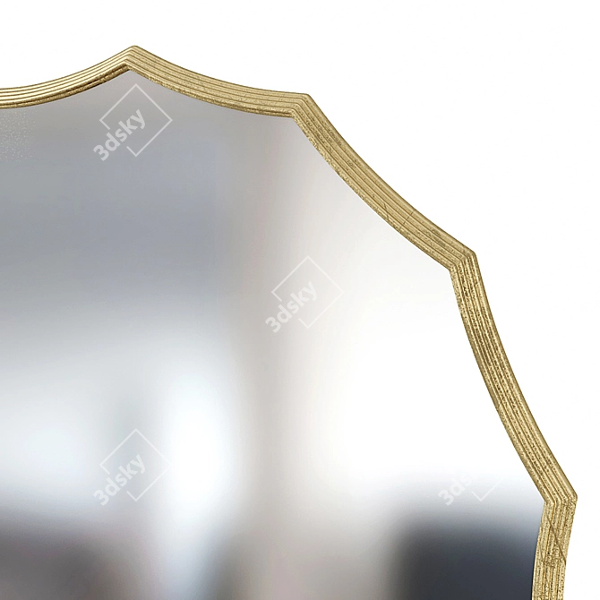 Golden Dreams Wall Mirror 3D model image 3