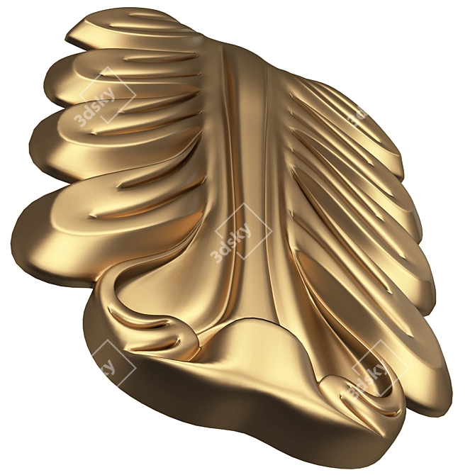 Elegantly Carved Corbel: An Ornate 3D Model 3D model image 3