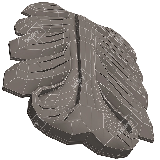 Elegantly Carved Corbel: An Ornate 3D Model 3D model image 7