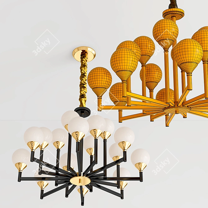 Elegant Era Chandelier 2016 3D model image 3