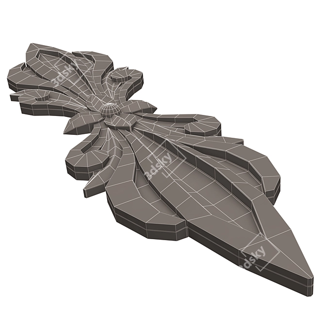 Elegant Carved Corbel for 3D Modeling 3D model image 6
