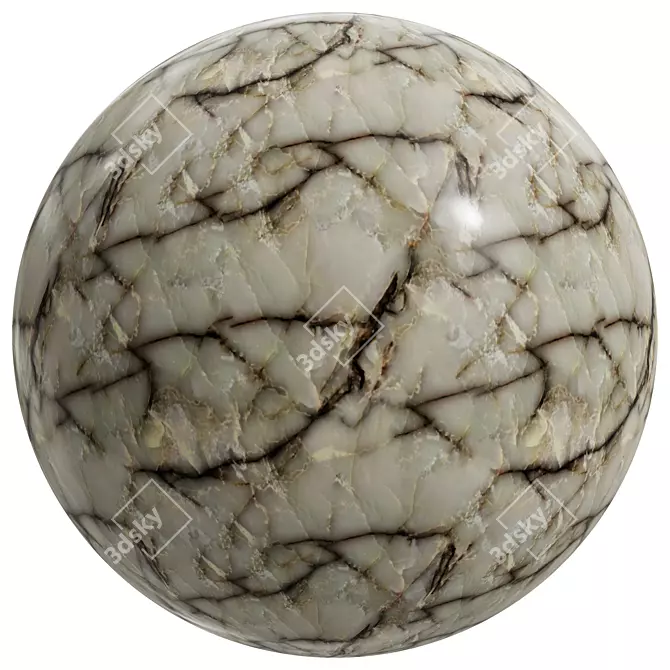 Elegant Marble Stone | 2 Mat | 4K | Seamless 3D model image 2