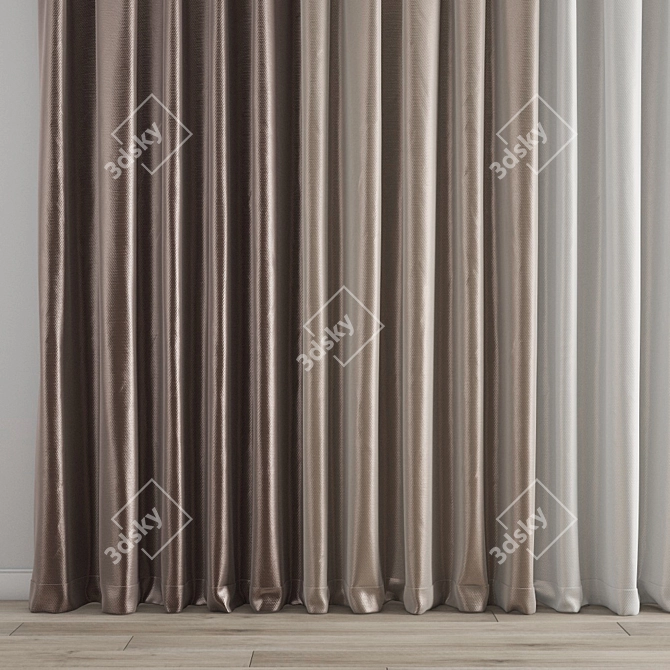 Polygonal Curtain Model 3D model image 2