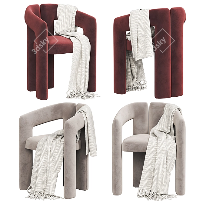 Elegant Dudet Chair: Cassina's Finest. 3D model image 2