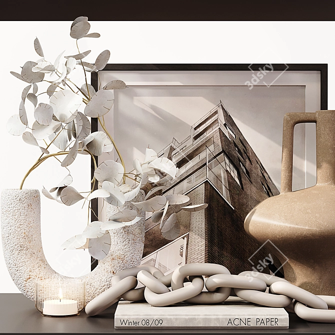 Elegant Home Decor Set 3D model image 4