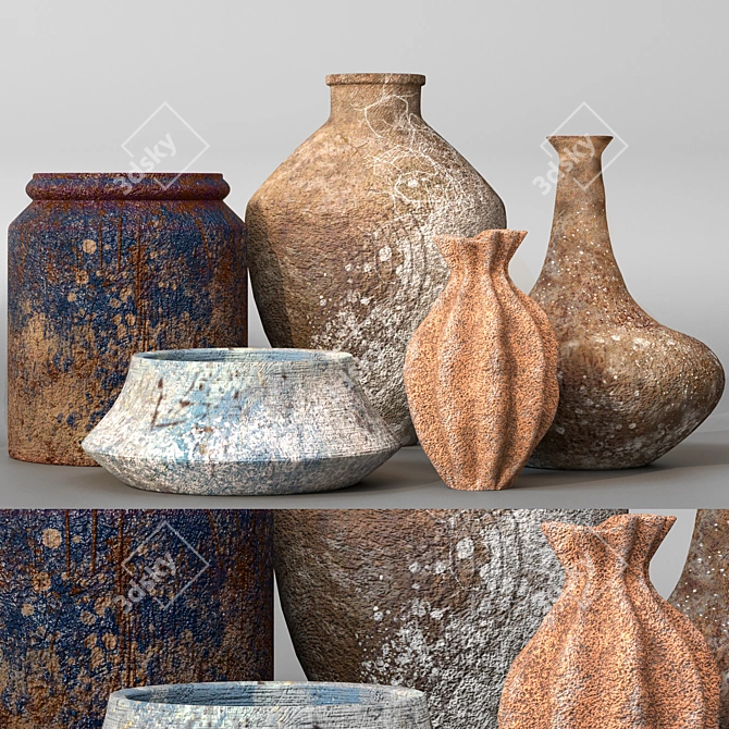 Sleek Ceramic Vase for Modern Homes 3D model image 1