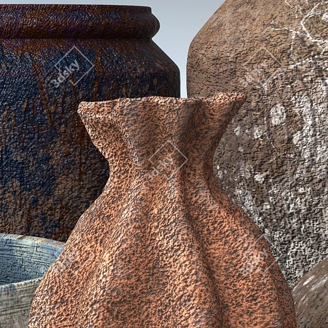 Sleek Ceramic Vase for Modern Homes 3D model image 3