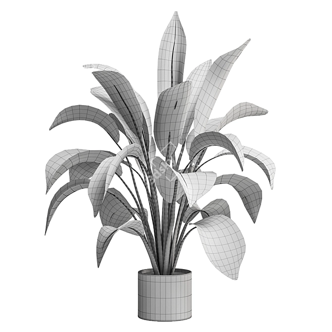 Ferm Living Bau Pot Large - Set 136: Indoor Plants 3D model image 6