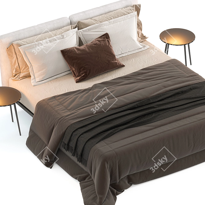 Luxury Flexform Lifesteel Bed 3D model image 5