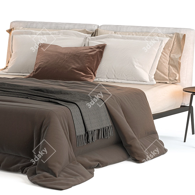 Luxury Flexform Lifesteel Bed 3D model image 1