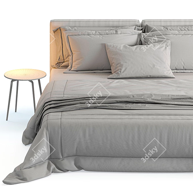 Luxury Flexform Lifesteel Bed 3D model image 2