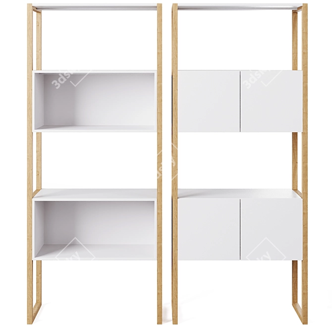 Modern Versatile Compo Bookcase 3D model image 2