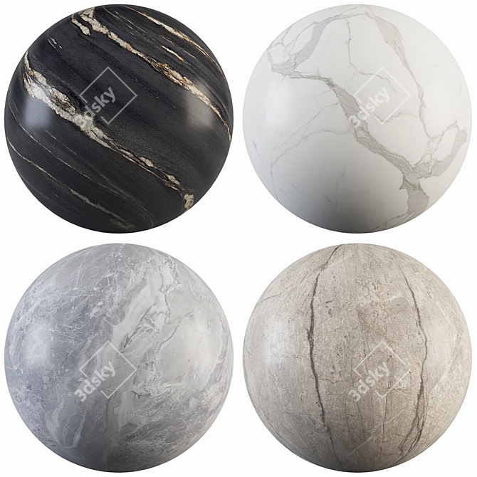 Marble Collection: Elegant Slabs & Tiles 3D model image 1