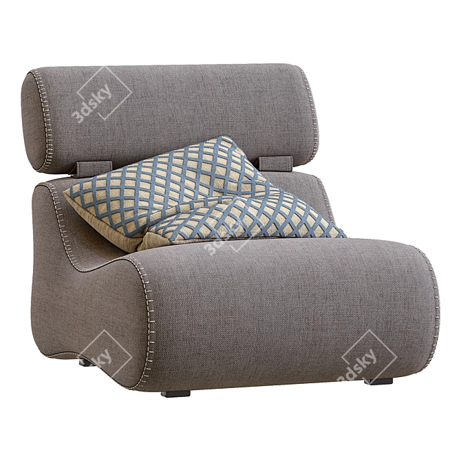 Club Comfort: Kave Home Fauteuil 3D model image 1