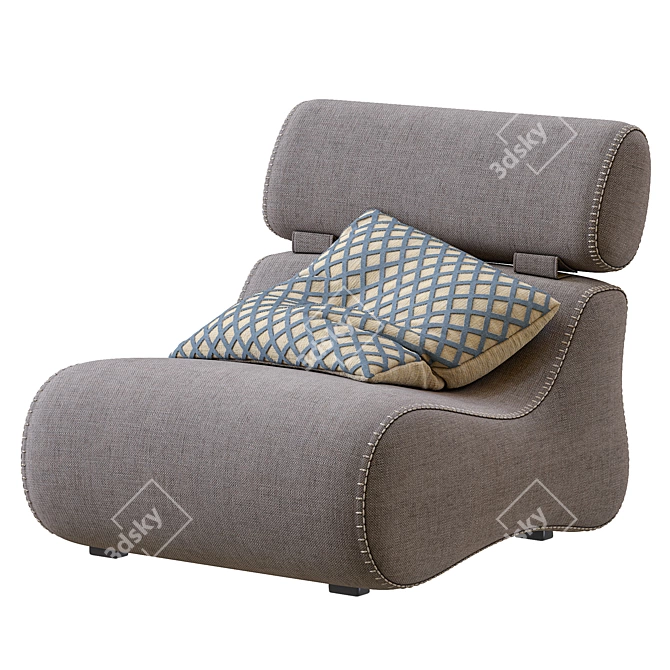 Club Comfort: Kave Home Fauteuil 3D model image 6