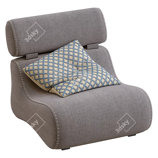 Club Comfort: Kave Home Fauteuil 3D model image 7