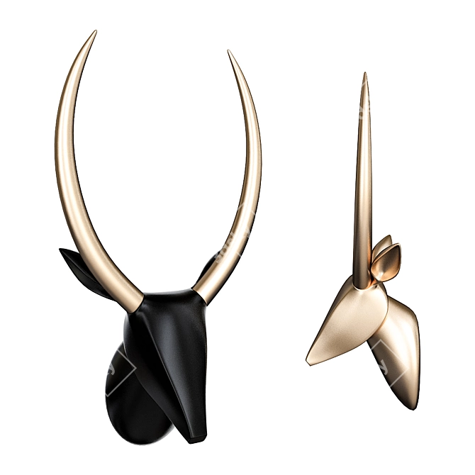 ImperiumLoft Designer Deer Head Wall Decor 3D model image 3