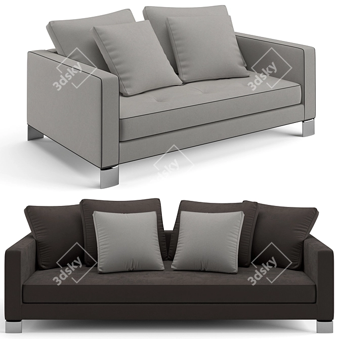 Modern Minimalist Minotti Pollock Sofa 3D model image 1