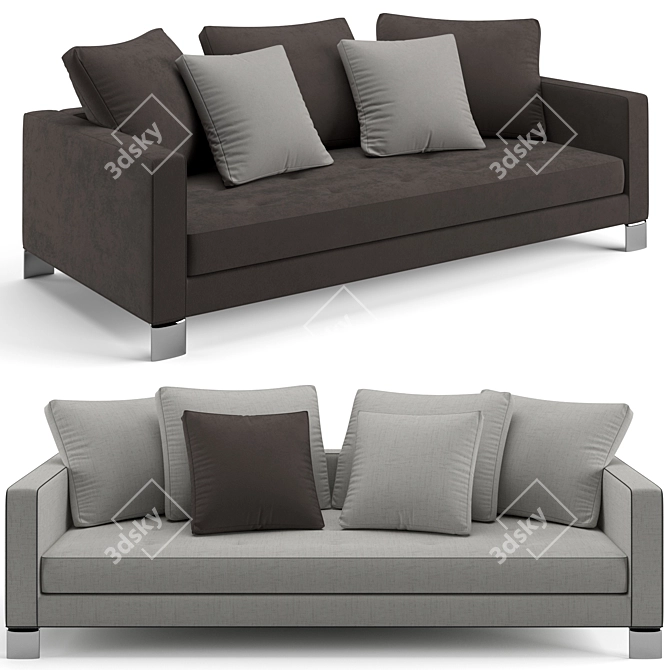 Modern Minimalist Minotti Pollock Sofa 3D model image 2