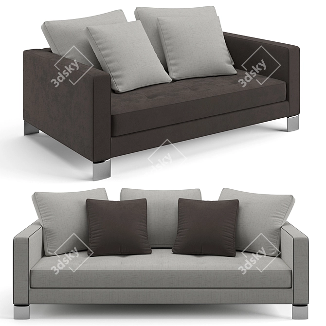 Modern Minimalist Minotti Pollock Sofa 3D model image 3