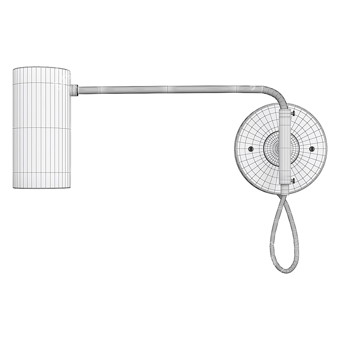 Elegant Envoy Swing Sconce 3D model image 2