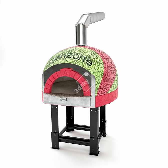 Mosaic Wood-Fired Pizza Oven 3D model image 6