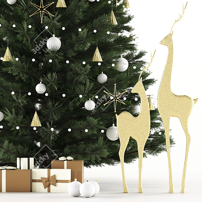 Festive Christmas Decor Set 3D model image 3