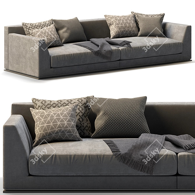 Sophisticated Poliform Bristol 2 Seater Sofa 3D model image 1