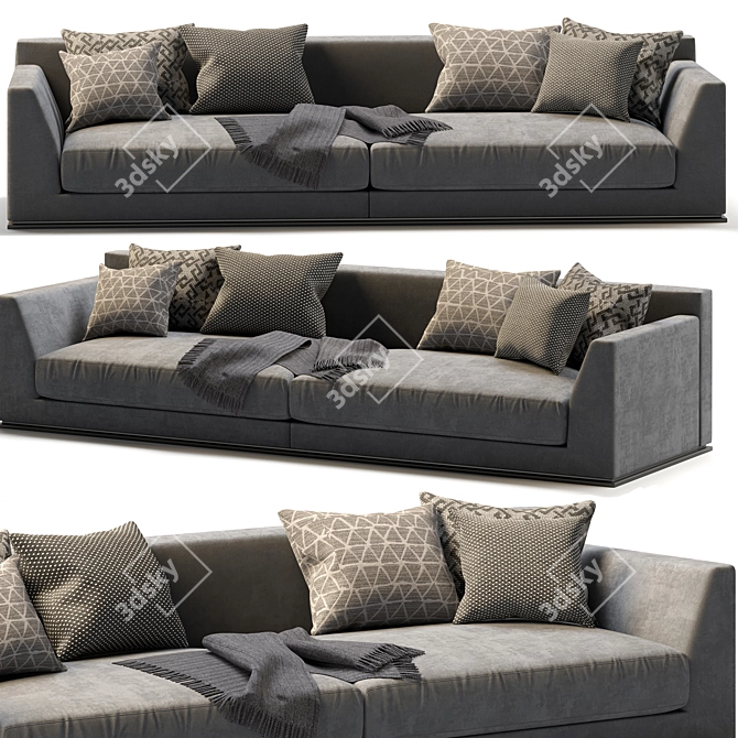 Sophisticated Poliform Bristol 2 Seater Sofa 3D model image 2