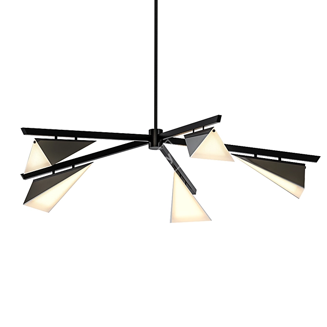 Sleek Carbide Light Pendant 3D model image 1