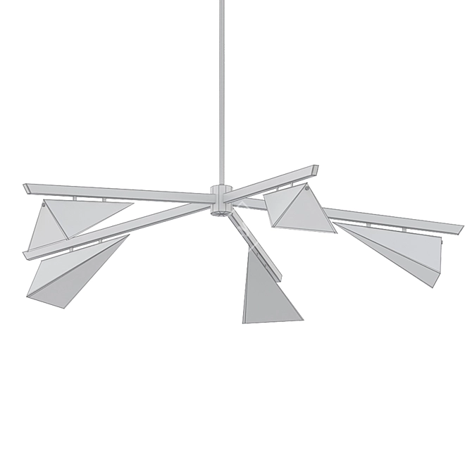 Sleek Carbide Light Pendant 3D model image 2