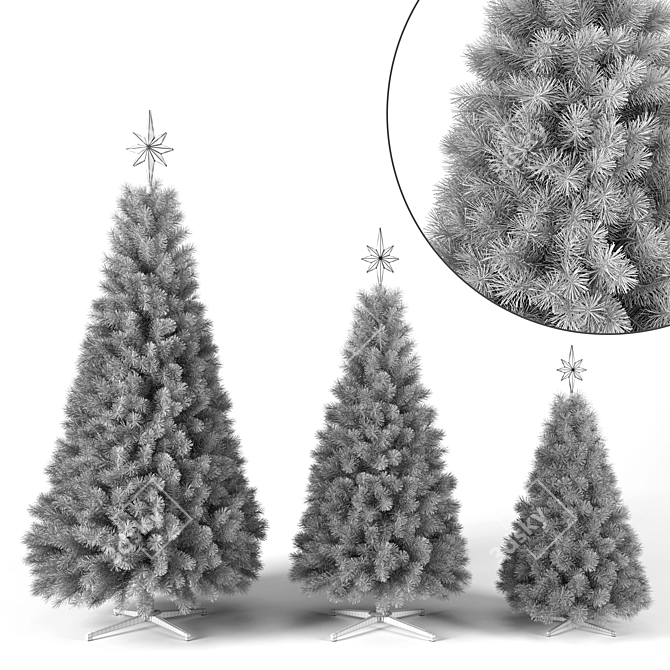 3D Christmas Tree Set 3D model image 10