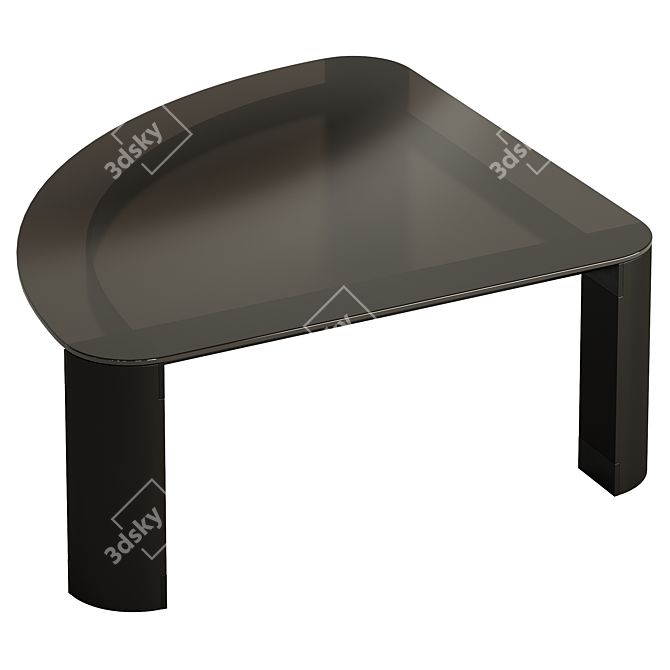 Flou Quartetto 2022.1: Stylish Bronze Glass Side Table 3D model image 16