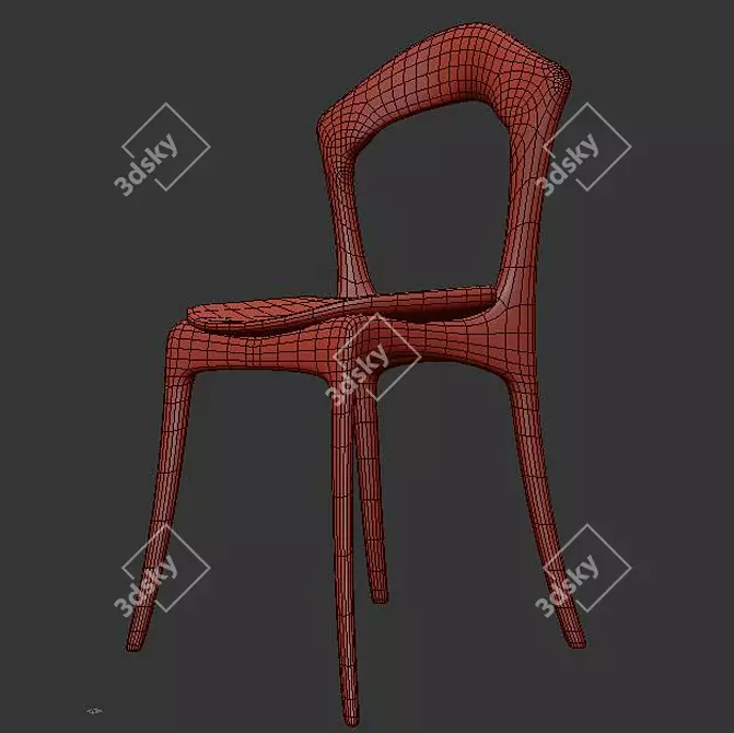 Elegant SHT-S63 Chair: Ø38cm, 100cm Height 3D model image 2