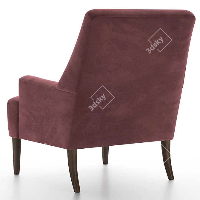 Elegant Elsie Upholstered Armchair 3D model image 2