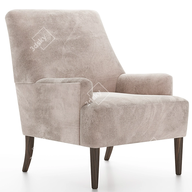 Elegant Elsie Upholstered Armchair 3D model image 3