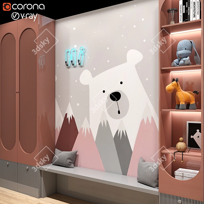 Kids Furniture Collection 3D model image 2