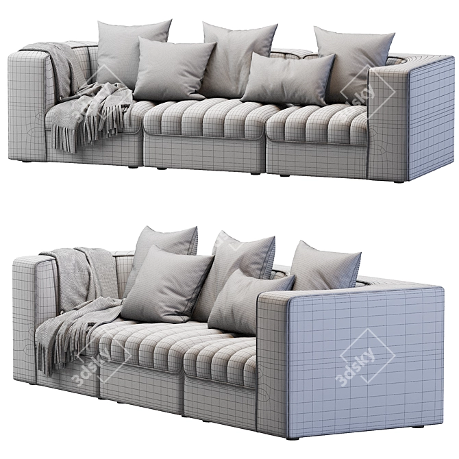 ARFLEX 9000 3-Seater Sofa 3D model image 7