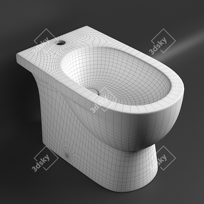 Sanita Luxe Art Bidet - Modern, Sleek, and Functional 3D model image 3