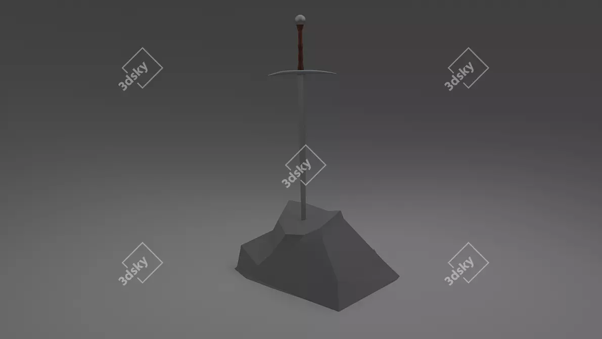 18th Century Sword 3D model image 1